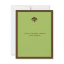 Green oak wedding enclosure RSVP response card invitation