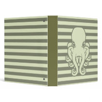 Green Octopus 3 Ring Binder