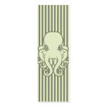 Green Octopus Bookmark Business Cards