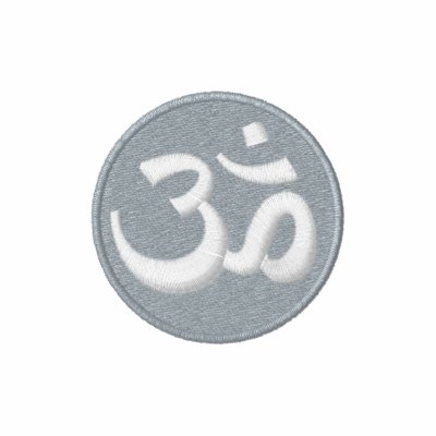 Green Ohm Om Embroidered Design Embroidered Polo Shirt by doonidesigns