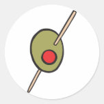 green olive on a toothpick stickers