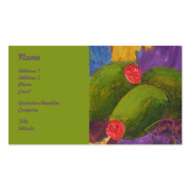 Green Olives and Red Pimientos Business Cards