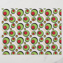 green olives pattern custom flyer