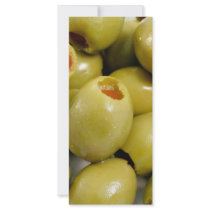 Green olives rack cards
