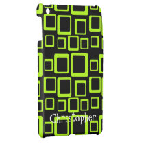 Green on Black Squares iPad Mini Case Template ipad mini cases
