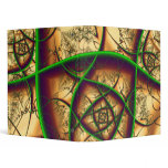 Green On Gold Fractal Fine Art Binders
