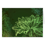 Green on Green Floral Greeting Card