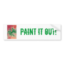 Green on Red and Orange Paintball Bumper Stickers