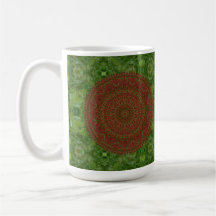 Green on Red Chile Mandala Mug
