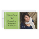 green open house announcement picture card