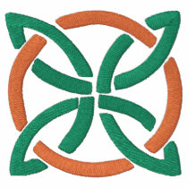 Green & Orange Celtic Irish Knotwork Design 3