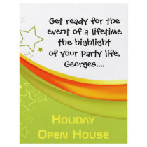 Green & Orange Stars Full Color Flyer