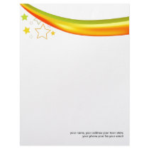 Green & Orange Stars letterhead