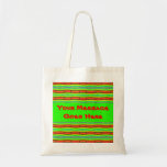 green orange stripes canvas bag