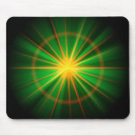 green orange xmas star mouse pad