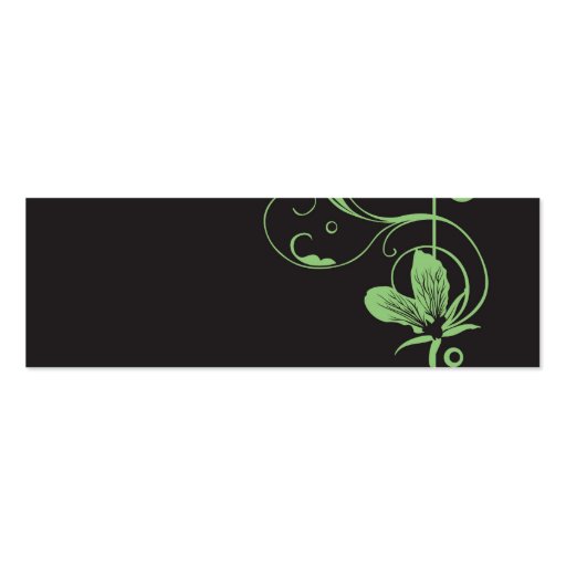 Green orchid Business Card (front side)