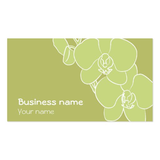 Green orchid business card
