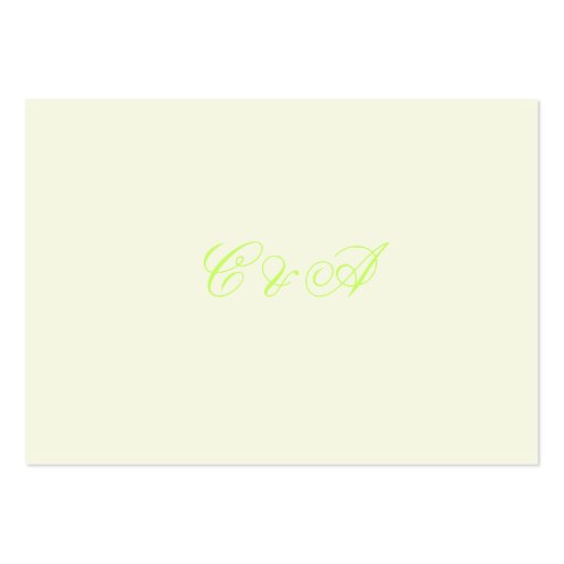 Green Orchid Place Cards Business Cards (back side)