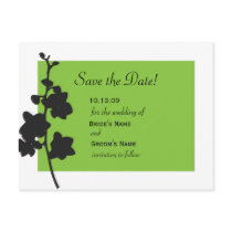 Green Orchid Save the Date postcards