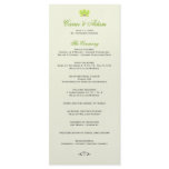 Green Orchid Wedding Program Rack Card
