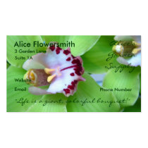 Green Orchids business cards business cards