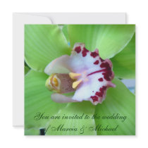 Green Orchids invitations