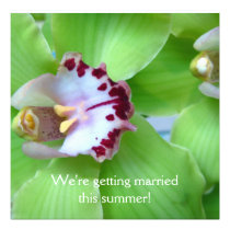 Green Orchids invitations invitations