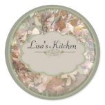 Green Orchids Spice jar labels stickers