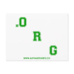 Green ORG postcards