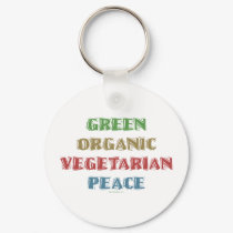 Green Org Veg Peac keychains