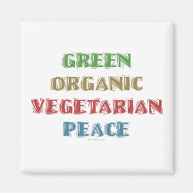 Green Org Veg Peac Magnets
