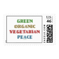 Green Org Veg Peac postage