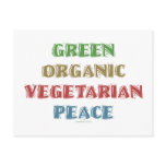 Green Org Veg Peac postcards