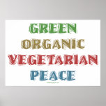 Green Org Veg Peac posters