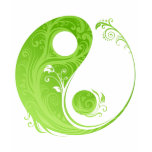 Green Organic Yin and Yang Tshirts