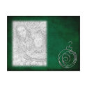 Green Ornament Template postcards