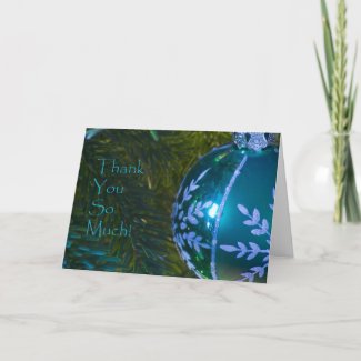 Green Ornament Thank You Card