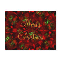 Green Ornaments Christmas Card Postcard