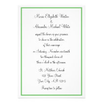 Green Outline Wedding Invitations