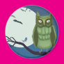 Green Owl and Bats Magnets Green Owl and Bats Magnets