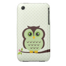 Green Owl Case for iPhone 3 Iphone 3 Cases