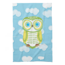 Green Owl Cloud Kitchen Towel