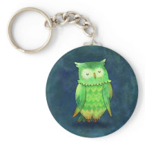 Green Owl Keychain keychains