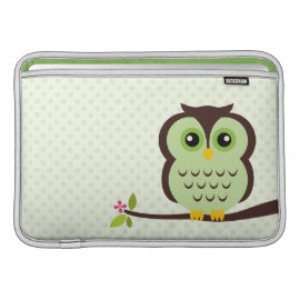 Green Owl Macbook Air Sleeve