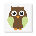 Green Owl Fridge Magnets