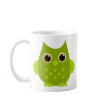 Green Owl Coffee Mugs