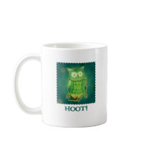 Green Owl Mug(left handle)