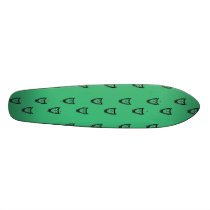 Green owl pattern skate decks