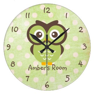 Green Owl Personalized Bedroom