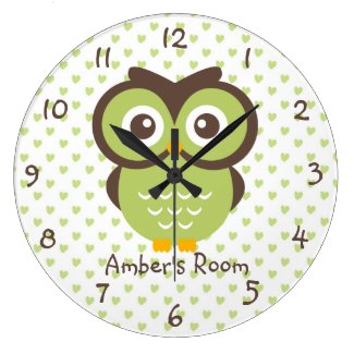 Green Owl Personalized Kids Bedroom